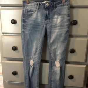 Light wash ripped jeans